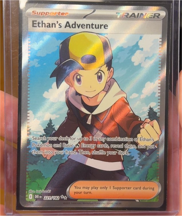 2023 Pokémon Destined Rivals #221/182 Ethan's Adventure — front