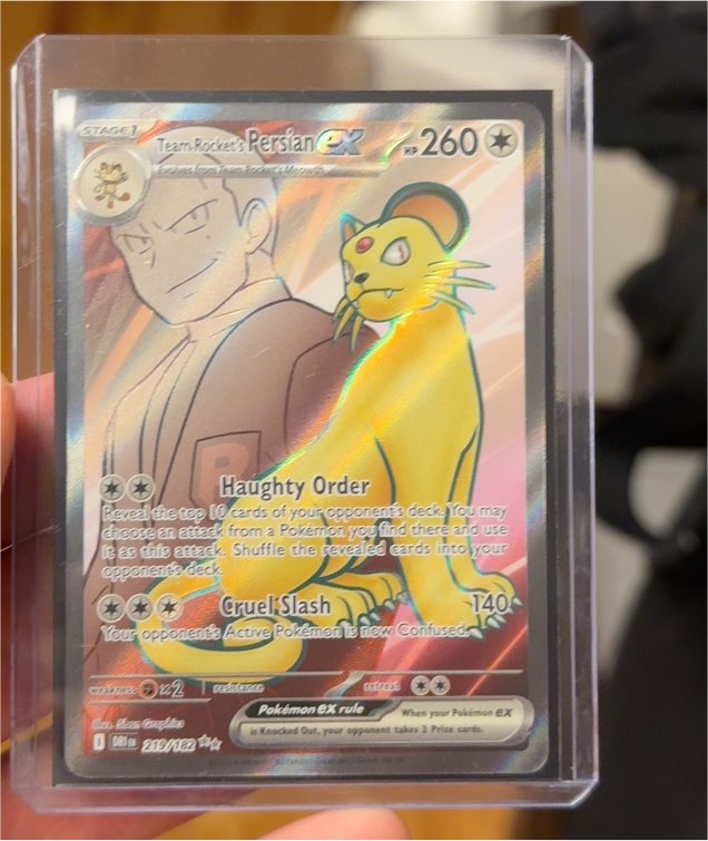2025 Pokémon TCG Destined Rivals #219 Team Rocket's Persian ex — front