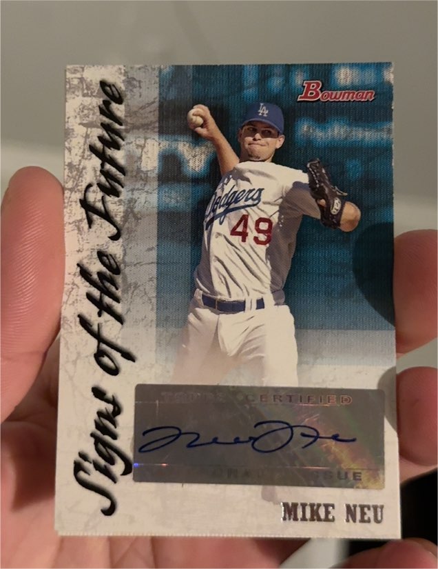 2007 Bowman Signs of the Future #SOF-MN Mike Neu — front