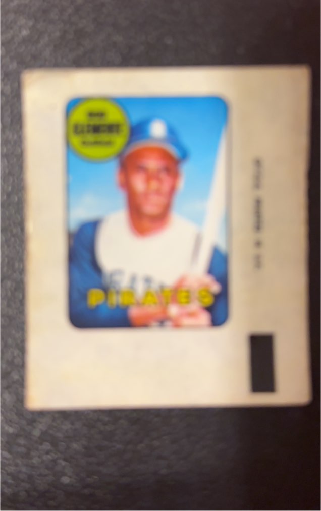 1969 Topps Decals #1 Roberto Clemente — front
