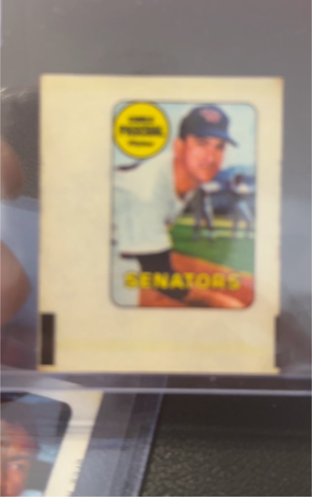 1969 Topps Baseball Decal Camilo Pascual Washington Senators — front