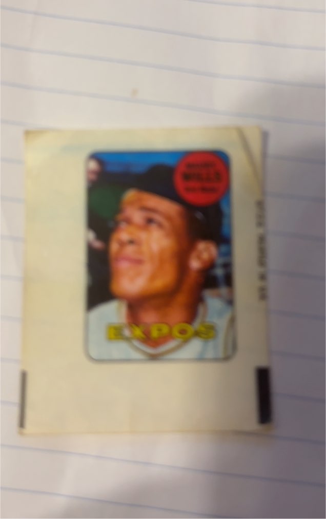 1969 Topps Decals Maury Wills — front