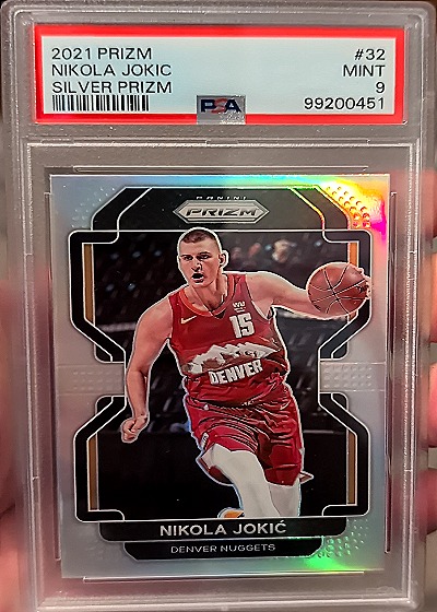 2021 Panini Prizm #32 Nikola Jokic Silver Prizm — front