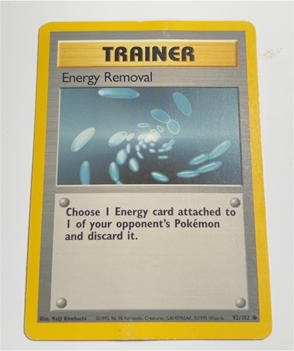 1999 Pokémon Base Set #92 Energy Removal — front