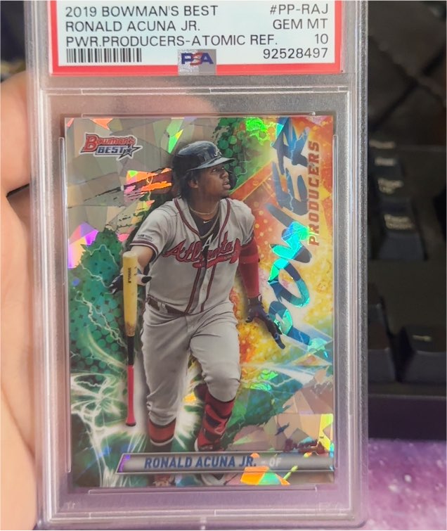 2019 Bowman's Best Power Producers #PP-RAJ Ronald Acuna Jr. — front