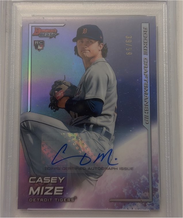 2021 Bowman's Best #RC-1 Casey Mize Rookie Craftsmanship — front