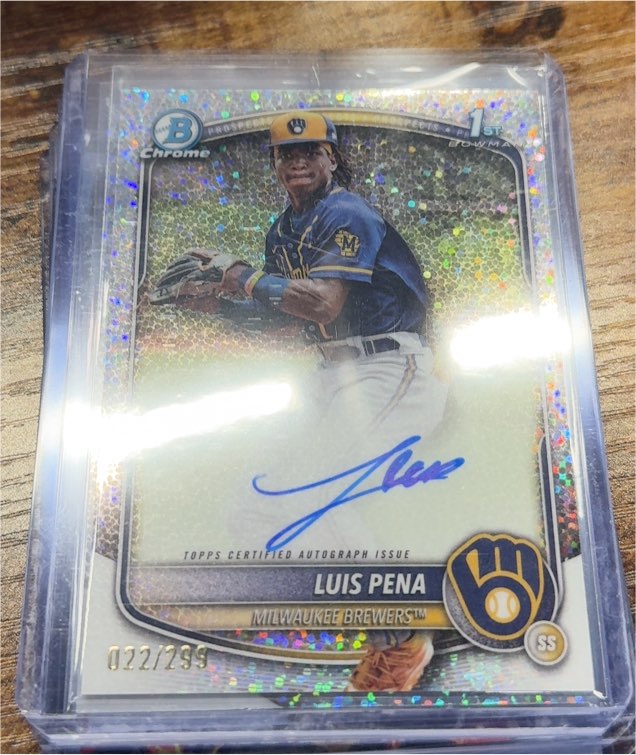 2025 Bowman Chrome #BCP-38 Luis Pena — front