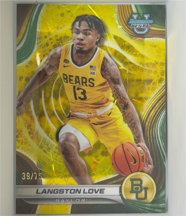 2024-25 Bowman Best University #50 Langston Love — front