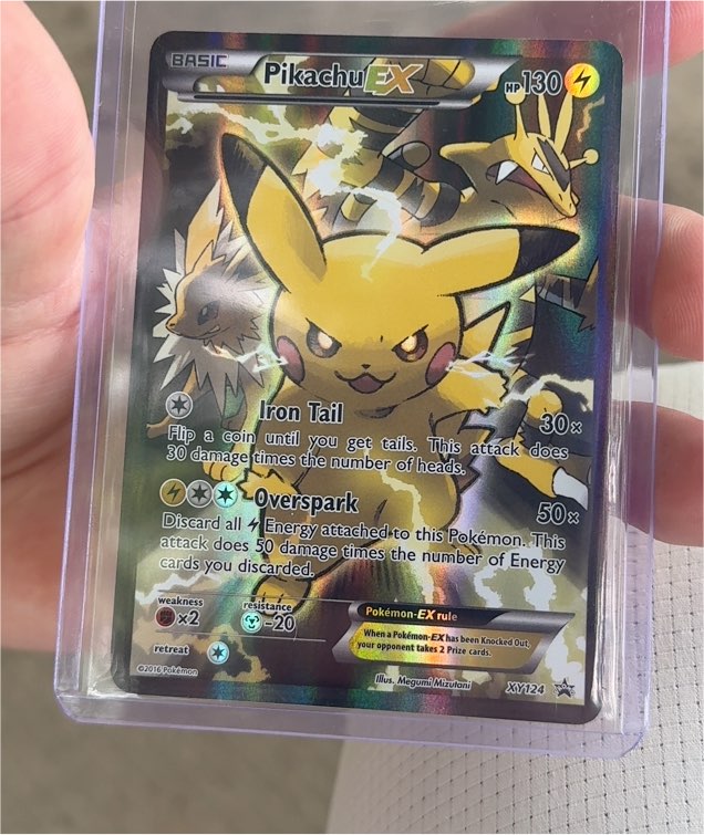 2016 Pokémon XY Black Star Promo #XY124 Pikachu EX — front