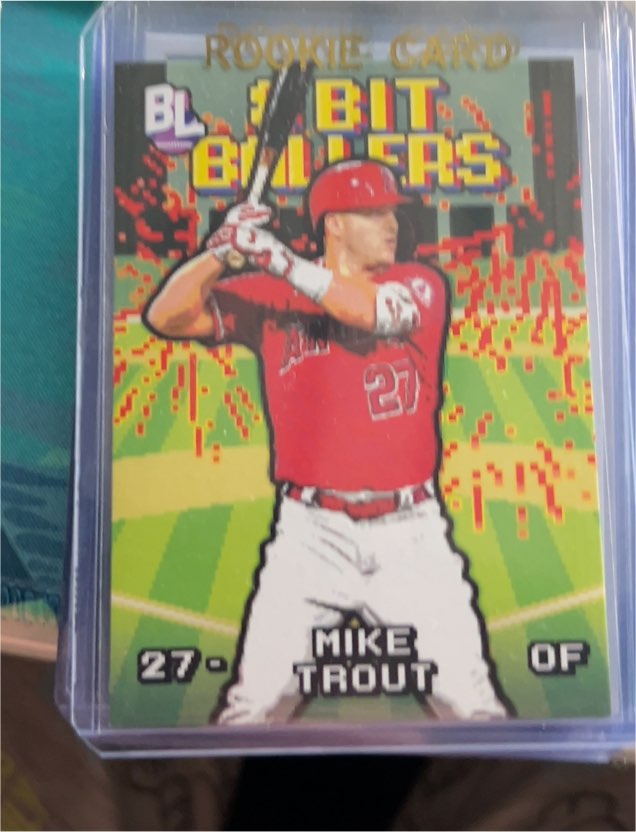 2023 Topps Big League 8-Bit Ballers #8B-2 Mike Trout — front