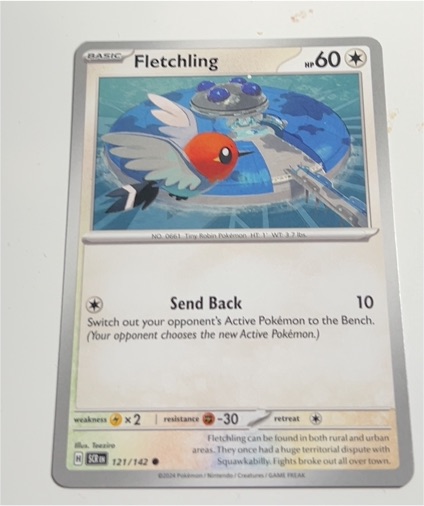 2024 Pokémon SV07: Stellar Crown #121 Fletchling — front