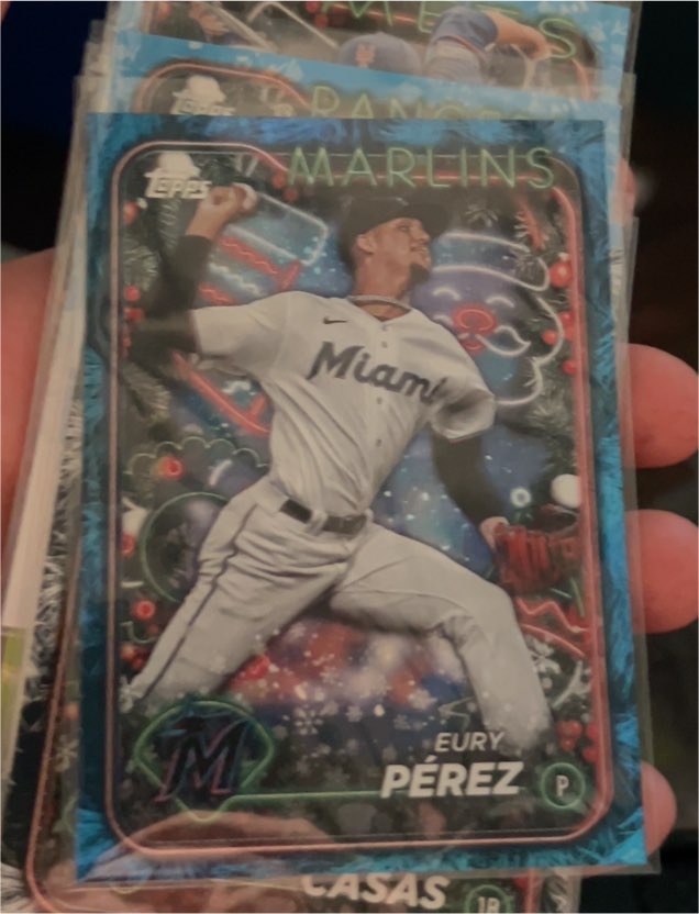 2024 Topps Holiday #H52 Eury Perez — front