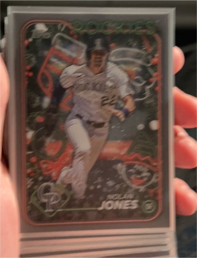 2024 Topps Holiday #H115 Nolan Jones — front
