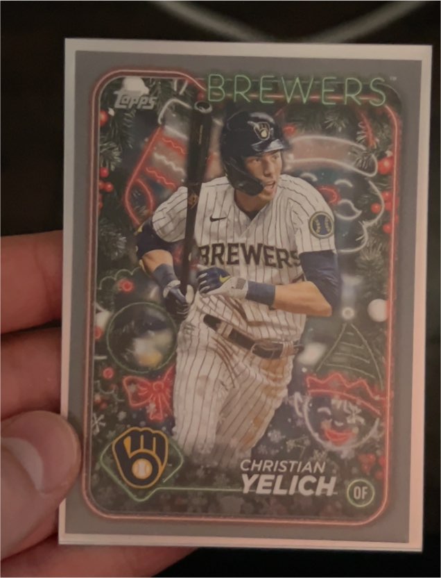 2024 Topps Holiday #H140 Christian Yelich — front