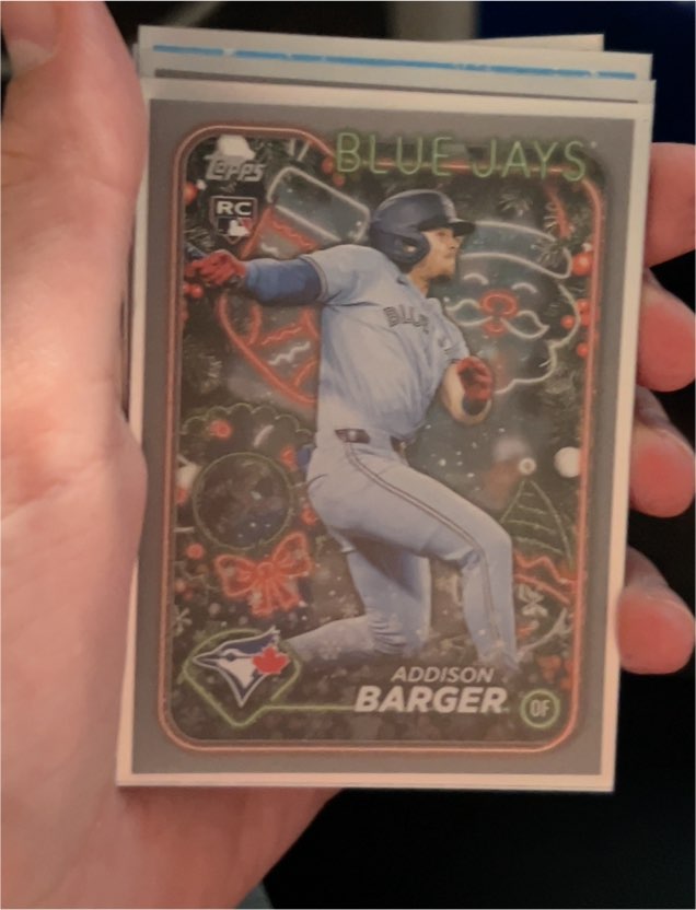 2024 Topps Holiday #H181 Addison Barger — front