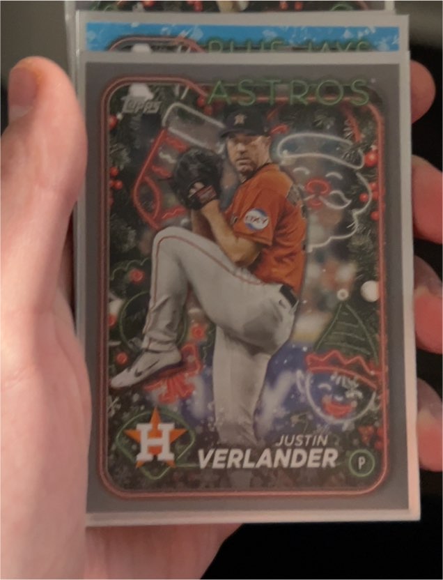 2024 Topps Holiday #H68 Justin Verlander — front