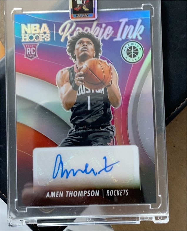 2023-24 Panini NBA Hoops Premium Stock Rookie Ink #RI-AME Amen Thompson — front