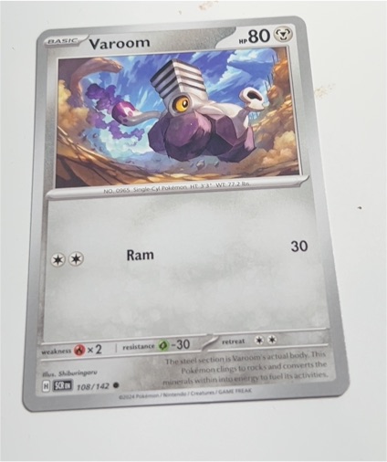 2024 Pokémon SV07: Stellar Crown #108 Varoom — front