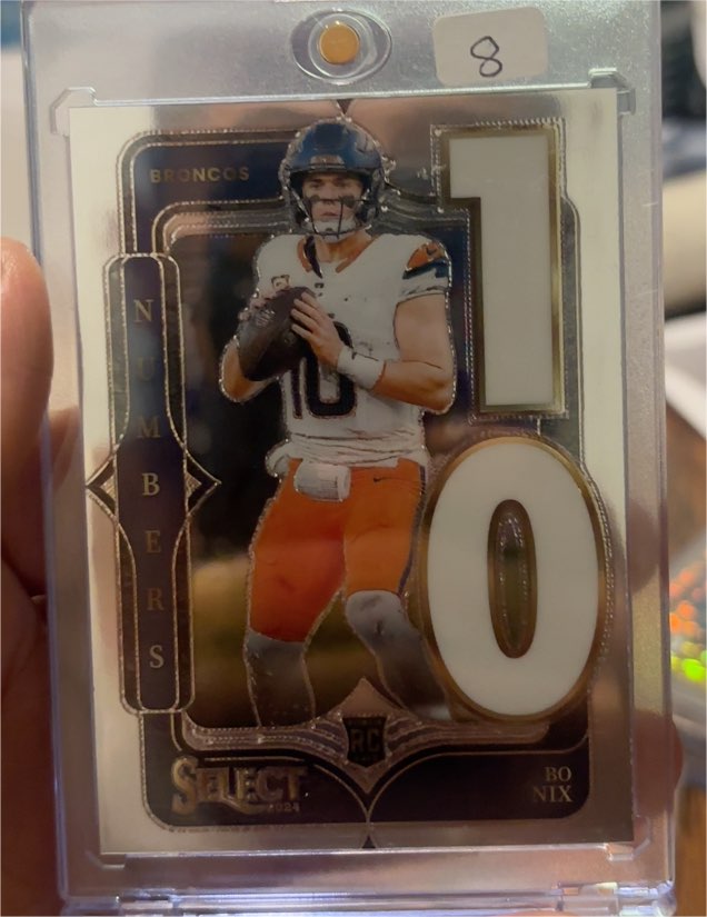 2024 Panini Select Numbers Insert Bo Nix #6 — front