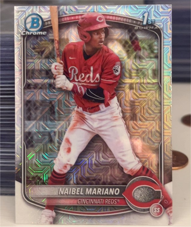 2025 Bowman Chrome #BCP-99 Naibel Mariano — front