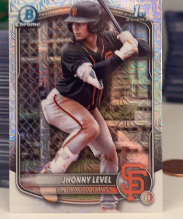 2025 Bowman Chrome #BCP-147 Jhonny Level — front