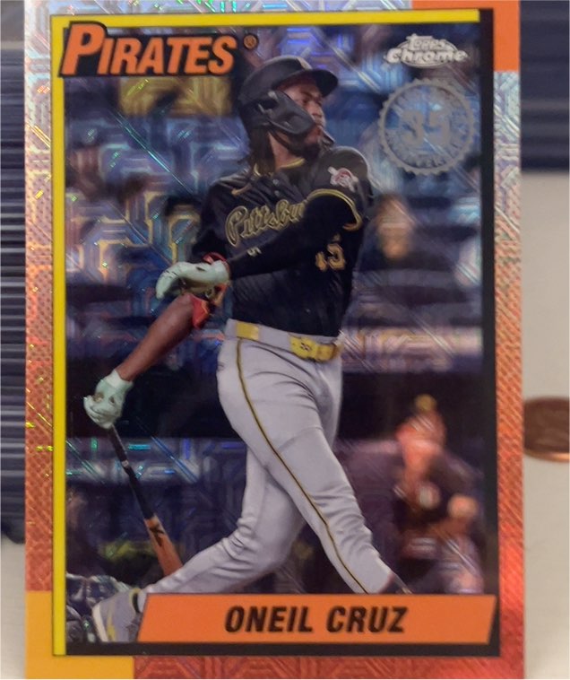 2025 Topps Series 2 1990 Topps Chrome #T90C-134 Oneil Cruz — front