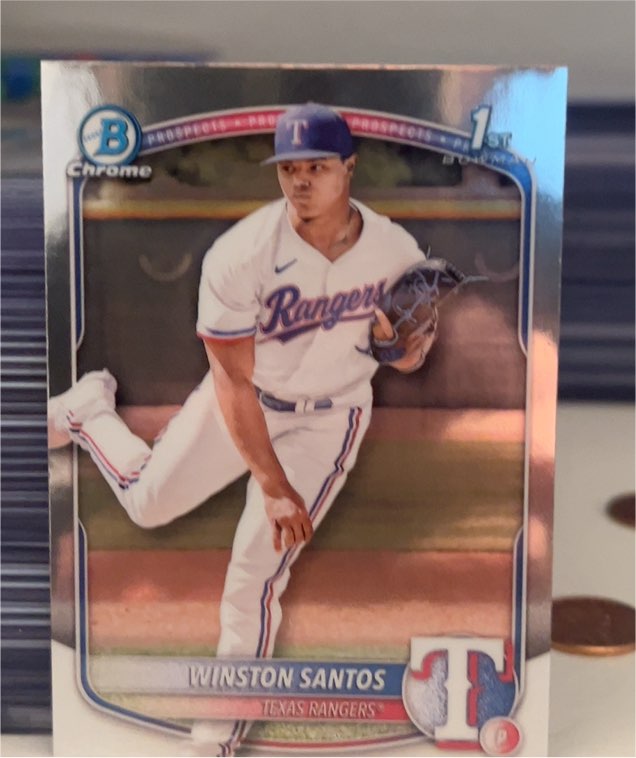 2025 Bowman Chrome Prospects #BCP-121 Winston Santos — front