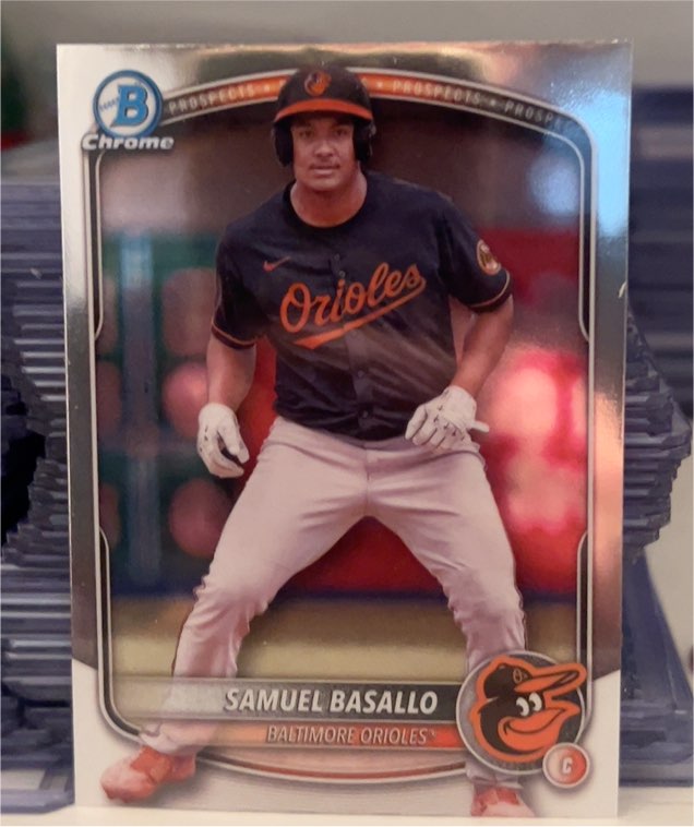 2025 Bowman Chrome Prospects #BCP-109 Samuel Basallo — front