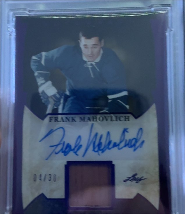 2020 Leaf Superlative # Frank Mahovlich — front
