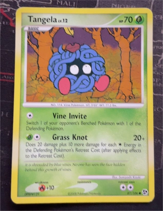 2008 Pokémon Diamond & Pearl Great Encounters #87 Tangela — front
