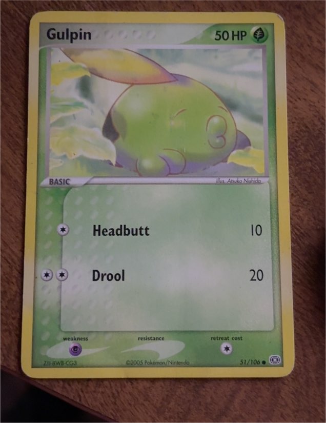 2005 EX Emerald #51 Gulpin — front