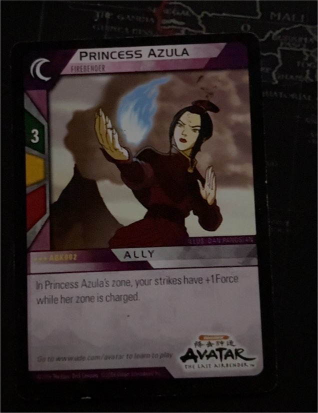 2006 Avatar The Last Airbender TCG Burger King Promo #ABK002 Princess Azula — front