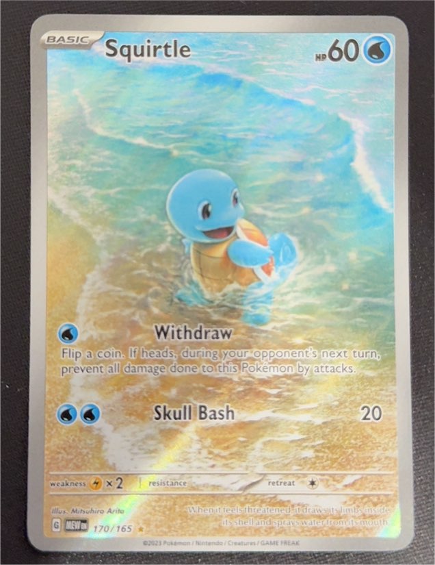 2023 Pokémon Scarlet & Violet 151 #170/165 Squirtle Illustration Rare — front