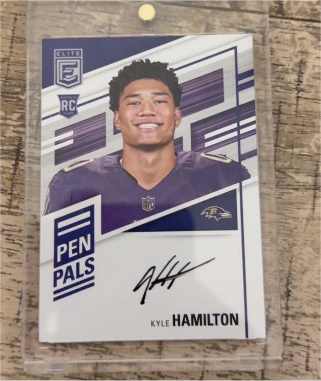 2022 Donruss Elite Pen Pals #PP-KH Kyle Hamilton — front