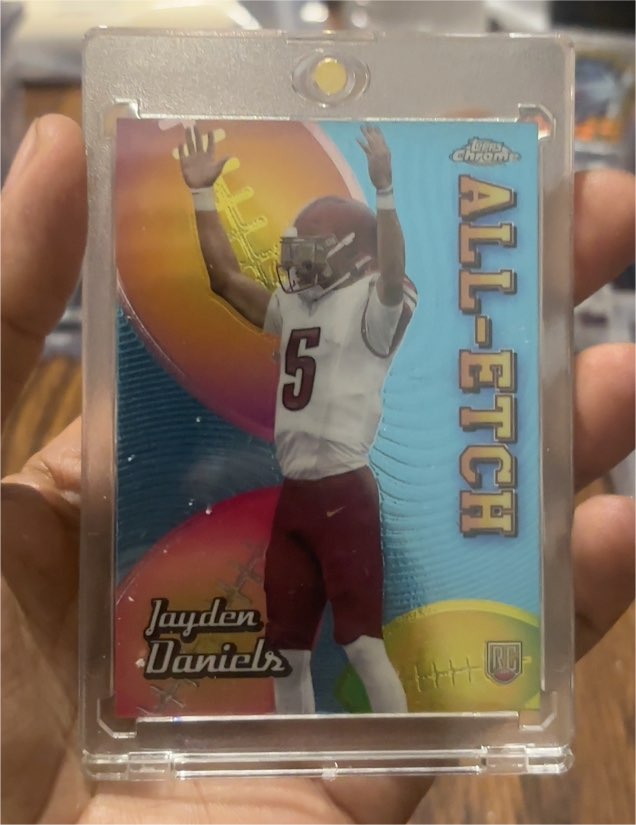 2024 Topps Chrome #CAE-JD Jayden Daniels All-Etch Rookie — front