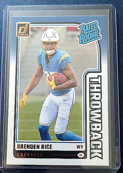 2024 Donruss #22 Brenden Rice Rated Rookies Throwback — front