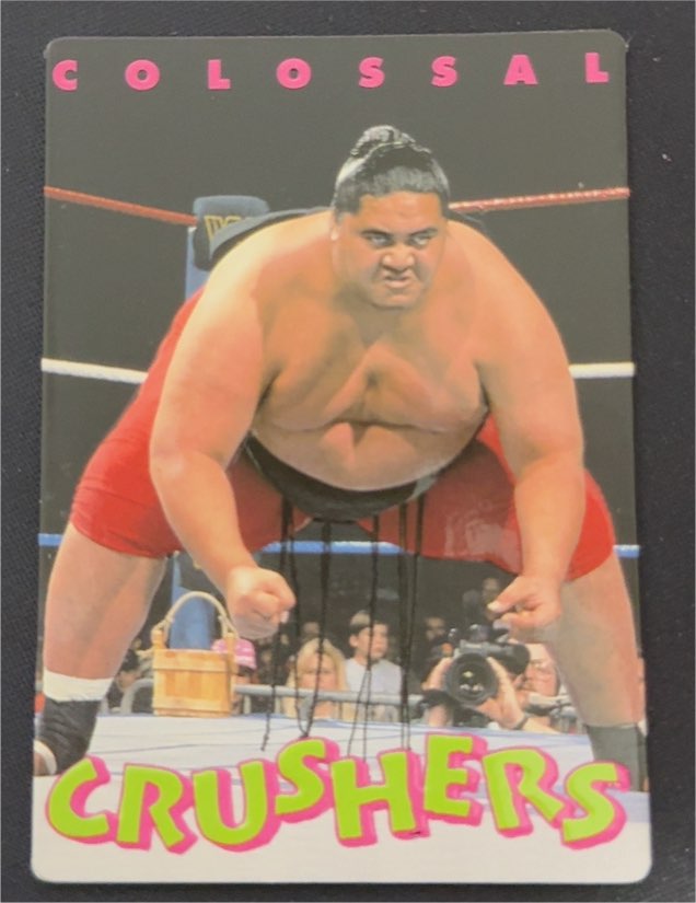 1994 Action Packed WWF #30 Yokozuna Colossal Crushers — front
