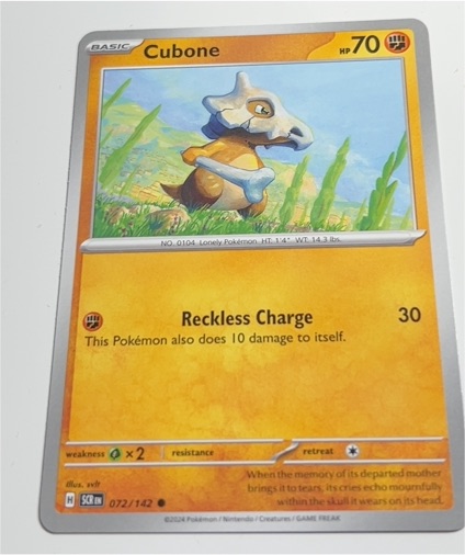 2024 Pokémon SV07: Stellar Crown #072 Cubone — front