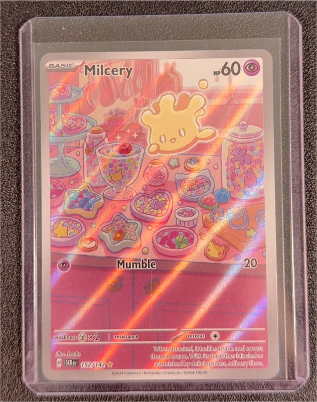 2024 Pokémon SV07 Stellar Crown #152 Milcery Illustration Rare — front