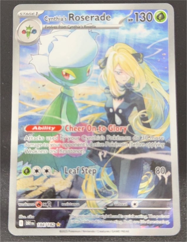 2025 Pokémon SV10: Destined Rivals #184 Cynthia's Roserade — front