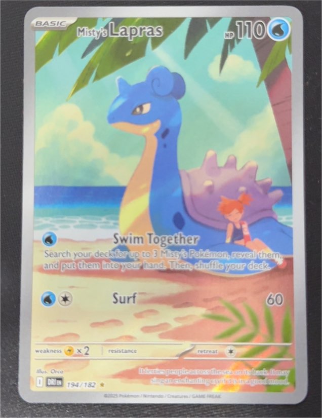 2025 Pokémon Scarlet & Violet Destined Rivals #194/182 Misty's Lapras — front