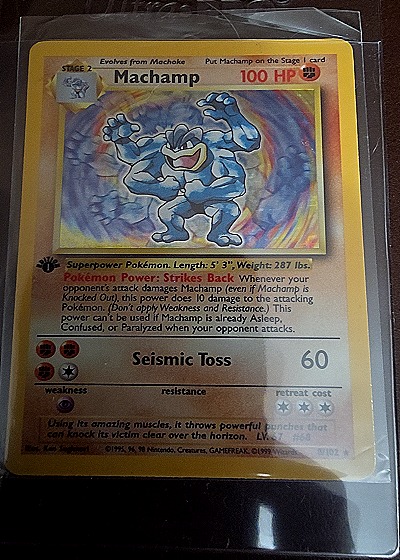 1999 Pokémon Base Set #8 Machamp — front