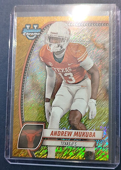 2024 Bowman University Chrome #12 Andrew Mukuba — front