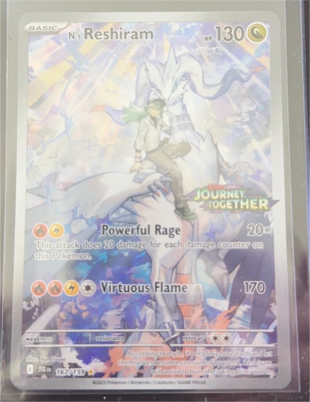 2025 Pokémon Journey Together #167 N's Reshiram — front
