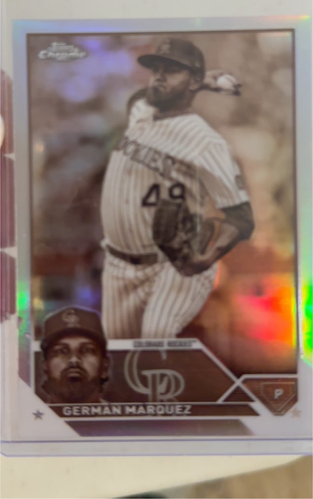 2023 Topps Chrome #202 German Marquez Sepia Refractor — front