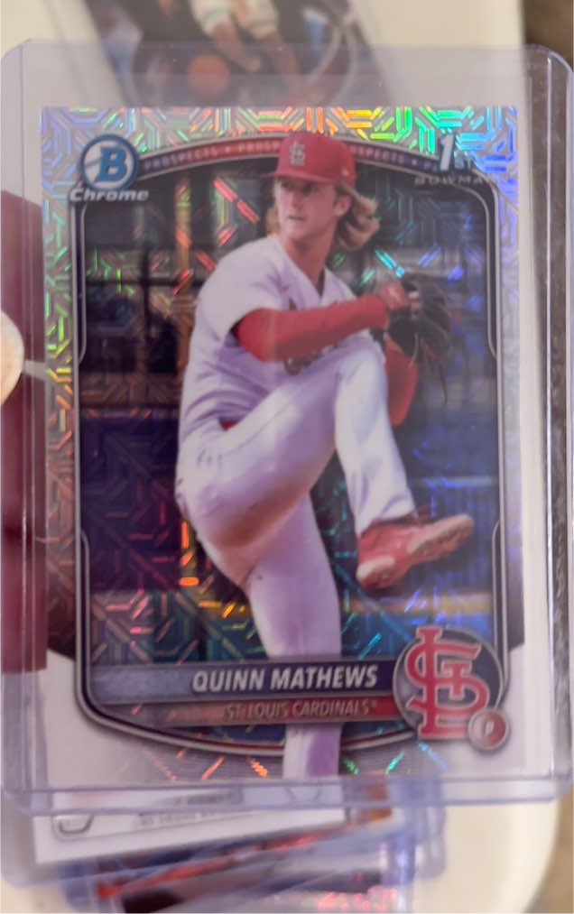 2025 Bowman Chrome #BCP-25 Quinn Mathews — front