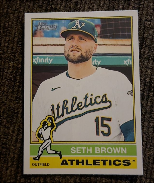 2025 Topps Heritage #292 Seth Brown — front