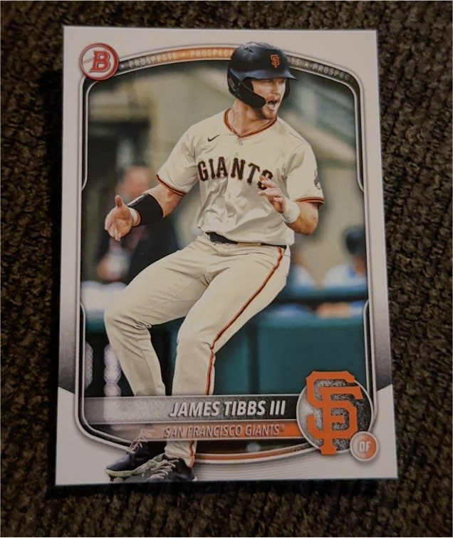 2025 Bowman #BP-39 James Tibbs III — front