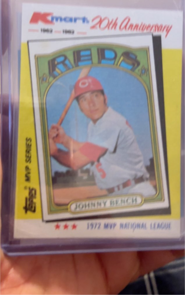 1982 Topps Kmart 20th Anniversary #22 Johnny Bench — front