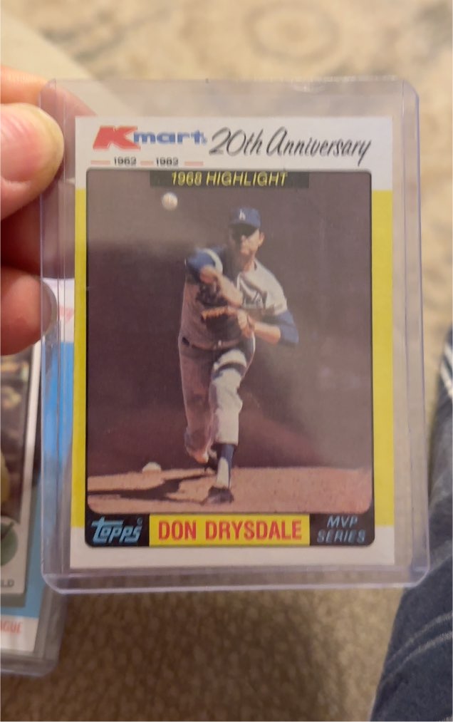 1982 Topps Kmart 20th Anniversary #42 Don Drysdale — front